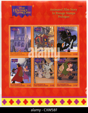 Saint Vincent and the Grenadines postage stamp - Hunchback of Notre Dame Disney cartoon character Stock Photo