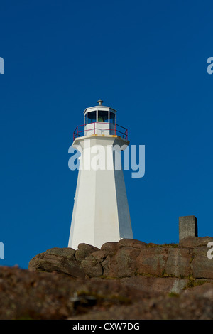 Lighthouse at Cape Spear, Newfoundland, Canada. Most easterly point in North America Stock Photo