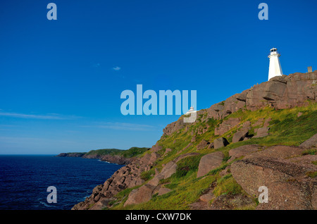 Lighthouse at Cape Spear, Newfoundland, Canada. Most easterly point in North America Stock Photo