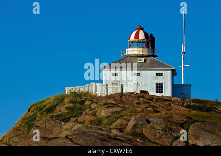 Lighthouse at Cape Spear, Newfoundland, Canada. Most easterly point in North America Stock Photo