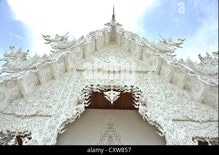 The famous temple of thailand, Wat Rong Khun (White temple) Stock Photo