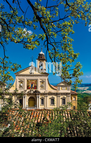 Europa Italy Piedmont Monferrato  Sacro Monte  Of Crea The Church Stock Photo