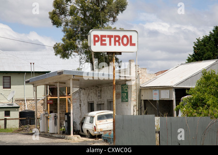disused and abandoned petrol station in regional new south wales,australia Stock Photo
