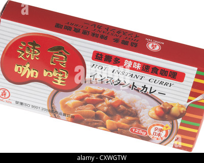 Box of Instant Chinese Curry Paste Stock Photo