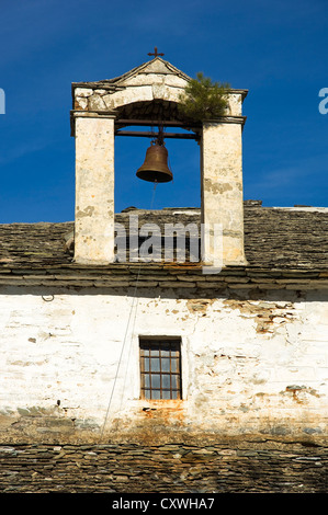 Belfry of an old Greek orthodox church near Agios Georgios (Pelion Peninsula, Thessaly, Greece) Stock Photo