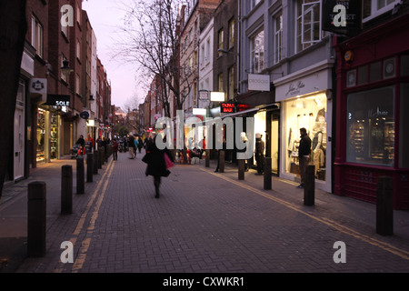 London,U.K. city, europe, a  beautiful streetview from Covent Garden to Leicester square, high street, traffic, people Stock Photo