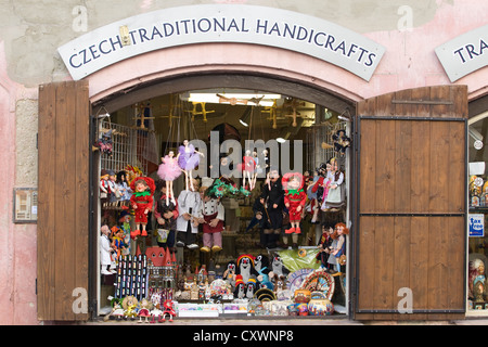 marionette Puppet shop in the center of Prague Stock Photo