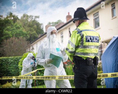 Crime Scene Investigation, Forensic People At A Murder Scene. Police ...