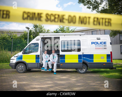 Police Forensic Investigation Van Stock Photo: 26088982 - Alamy