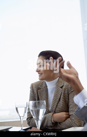 Business people having lunch together Stock Photo