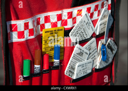 Fire & Rescue Crew Tally Board Inner Cordon Stock Photo