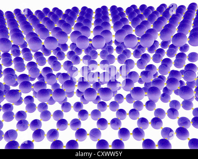 Molecular model of stacked layers of graphene Stock Photo