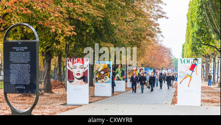 Vogue Magazine covers on Champs-Elysees, Paris, France Stock Photo