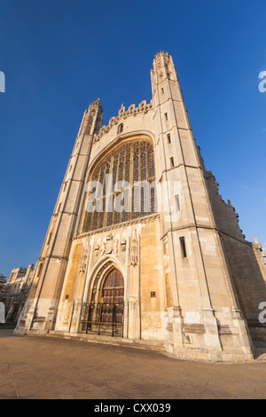 King's college chapel bathed in sunset light, Cambridge, England Stock Photo
