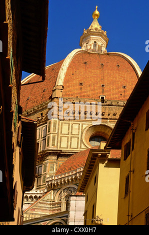 The Dome of Florence Cathedral was conceived by Filippo Brunelleschi and completed in 1368 Stock Photo