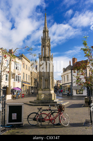 Glastonbury and Market Cross, Somerset, UK Stock Photo