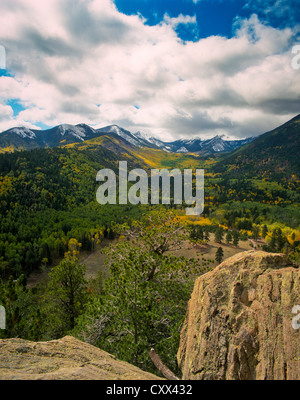 High up on Sugarloaf Mountain the view south into Lockett Meadow/Inner Basin area is great view, north of Flagstaff, AZ USA Stock Photo