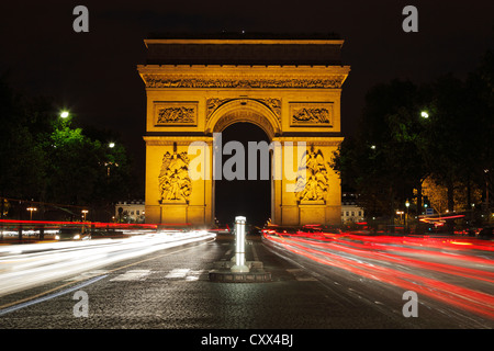 Arc de Triomphe in Paris Stock Photo