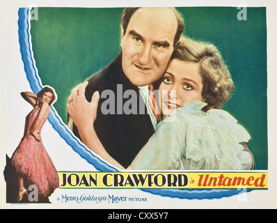 UNTAMED Poster for 1929 MGM film with Joan Crawford and Robert Montgomery Stock Photo