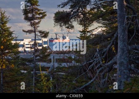 The Aivik RORO cargo ship, property of Nunavut Eastern Arctic Shipping, Stock Photo