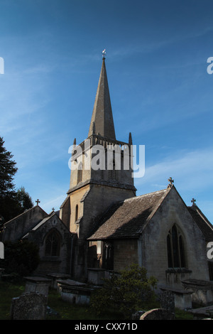 Graveyard of St Thomas a Beckett church, Box Village, Corsham, Wiltshire Stock Photo