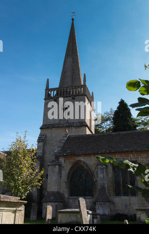 Graveyard of St Thomas a Beckett church, Box Village, Corsham, Wiltshire Stock Photo