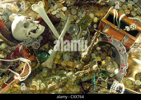 Pirate treasure display in casino on board Royal Caribbean 'Grandeur of the Seas' cruise ship, Mediterranean, Europe Stock Photo