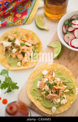 Mexican chicken tacos Stock Photo