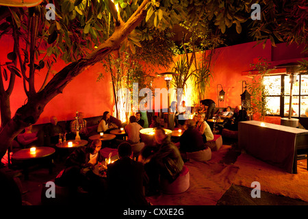 Comptoir restaurant with belly dancers Marrakesh Morocco Stock Photo