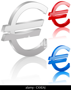 3d illustration of euro money icon on circle podium . Currency exchange ...