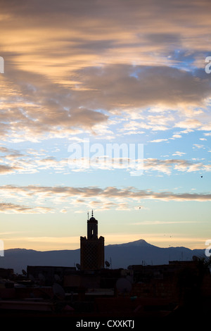 Marrakesh skyline at sunrise Stock Photo