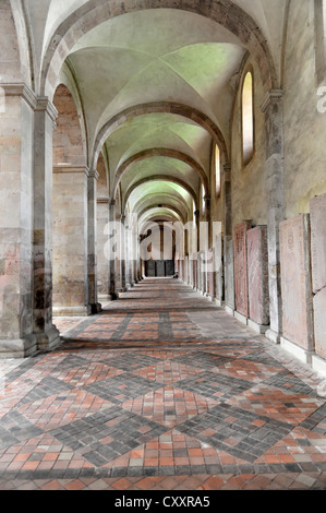 Side aisle, basilica, abbey church, founded in 1136, Eberbach monastery, Eltville am Rhein, Rheingau region, Hesse Stock Photo