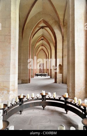 Chandelier in the side aisle, basilica, abbey church, founded in 1136, Eberbach monastery, Eltville am Rhein, Rheingau region Stock Photo