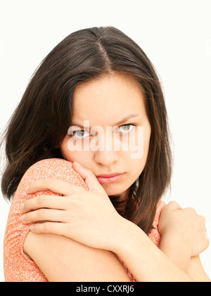 Disappointed young woman Stock Photo