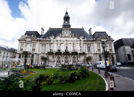 Hotel de Ville, town hall of Tours, France, Europe Stock Photo