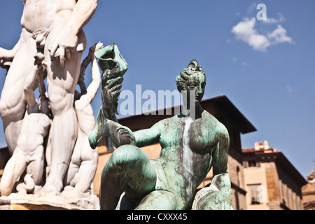 The fountain on Piazza della Signoria in Florence, Italy. Stock Photo