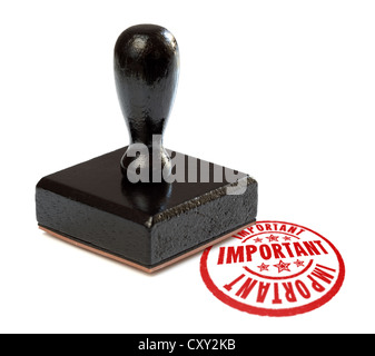 Important rubber stamp Stock Photo