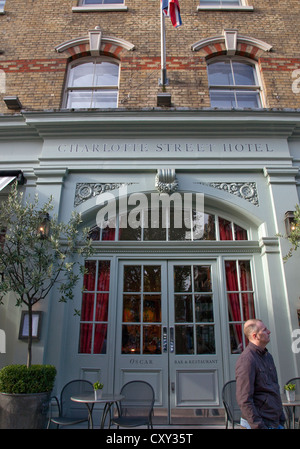 Charlotte Street Hotel in Fitzrovia, London Stock Photo