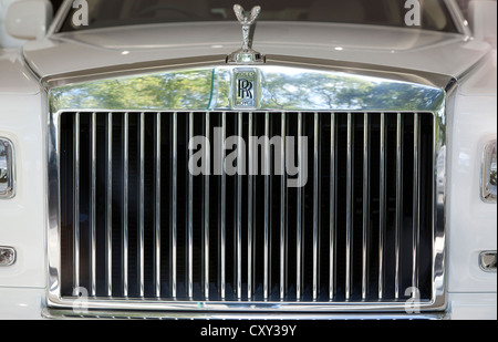 Detail of Rolls-Royce Phantom luxury car, London Stock Photo