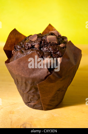 Chocolate muffin cake. Stock Photo