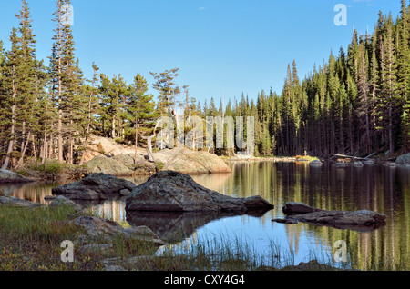 Dream Lake, Rocky Mountain National Park, Colorado, USA Stock Photo