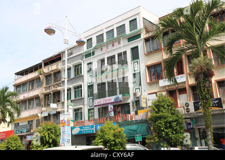 Office buildings in Sandakan town centre, Sabah, Borneo, Malaysia, Southeast Asia Stock Photo