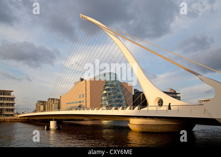 Convention Centre and Samuel Beckett Bridge, Dublin, Republic of Ireland Stock Photo