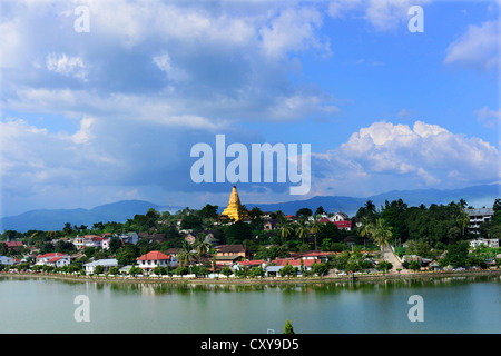 The peaceful town of Kengtung in eastern Shan state in Myanmar. Stock Photo