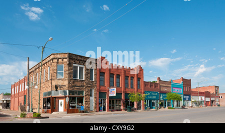 Oklahoma, Osage Nation Indian Reservation, Hominy, Downtown. Stock Photo