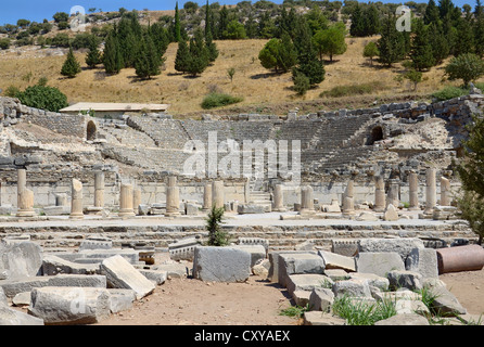 Ruins of ancient odeon (small theatre) in Ephesus. Turkey. Stock Photo