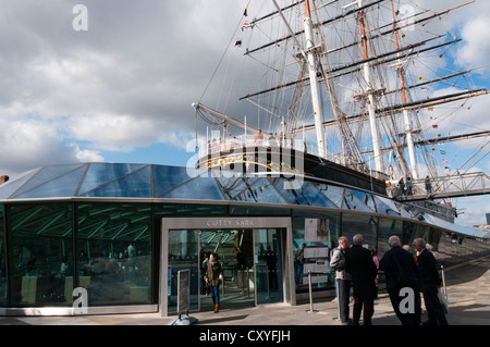 The restored Cutty Sark and museum in Greenwich, London. Stock Photo