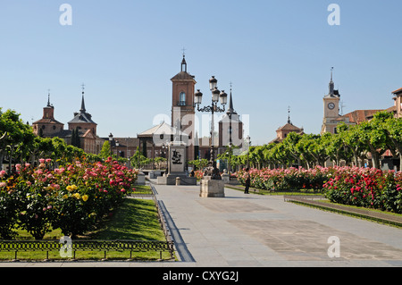 Plaza de Cervantes square, Alcala de Henares, Spain, Europe Stock Photo