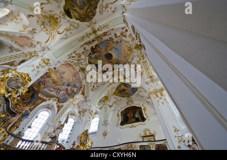 Interior of Andechs Abbey, a Benedict monastery, Andechs, Bavaria Stock Photo