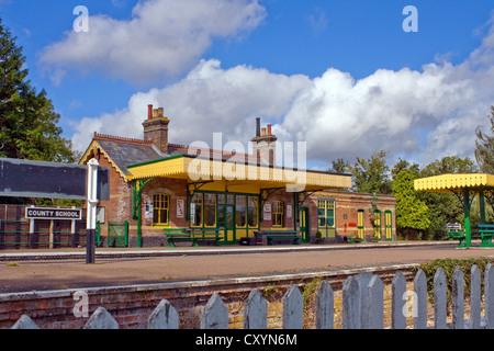 County School Railway Station in Norfolk Stock Photo